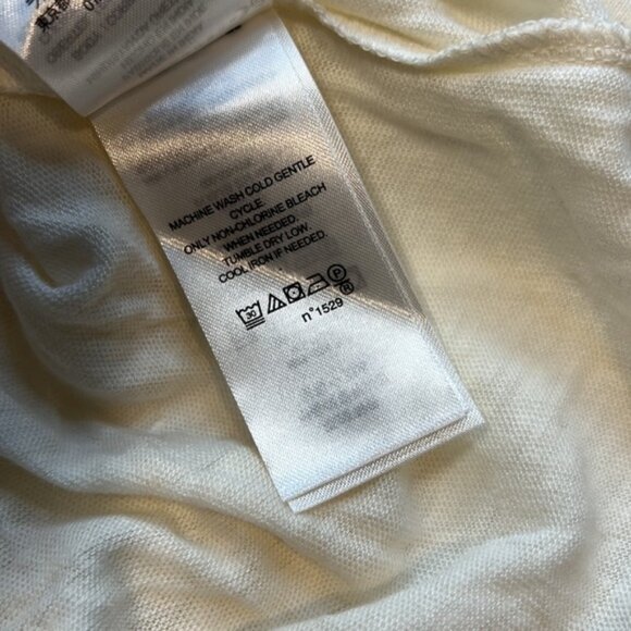 Lauren Ralph Lauren Linen-Blend Jersey Flutter-Sleeve Blouse Mascarpone Cream - Picture 6 of 6